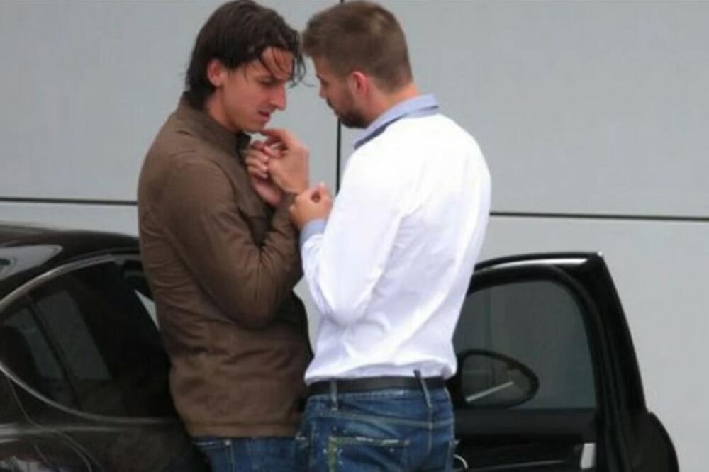 ČUVENA FOTOGRAFIJA NASTALA NA PARKINGU: Ibrahimović i Pike uhvaćeni pre poljupca! Ovako su odgovorili na pitanje da li su gej