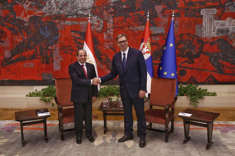 Aleksandar Vučić, Abdel Fatah al Sisi, Egipat, doček