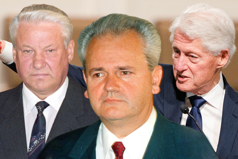 Bil Klinton, Boris Jeljcin, Slobodan Milošević