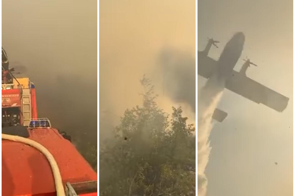 DRAMATIČNO U SLOVENIJI Vatra okružila vatrogasce, spasio ih kanader: Kiša nam nije mnogo pomogla, sve se brzo suši! VIDEO