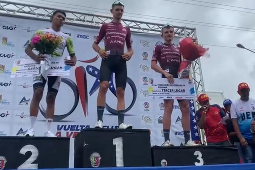 VELIKI USPEH SRPSKOG BICIKLISTE: Sjajni Veljko Stojnić treći u prvoj etapi trke Vuleta Venecuela