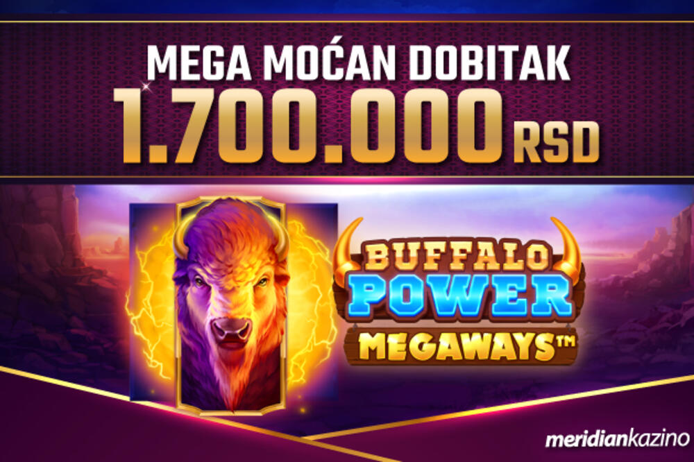 DŽEKPOTOM DO MEGA DOBITKA - Igrajući Buffalo Power Megaways J.R. osvojio 1.700.000 DINARA!