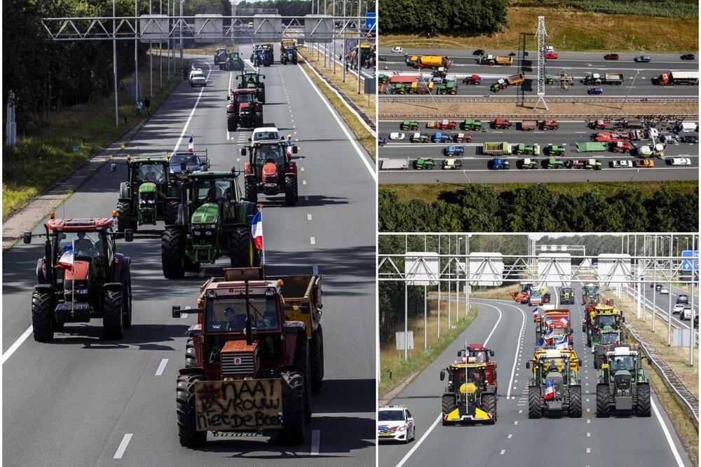 SELJAČKA BUNA U HOLANDIJI SE ZAOŠTRAVA Na auto-put istresli stajsko đubrivo i bale sena, a onda napravili roštilj!