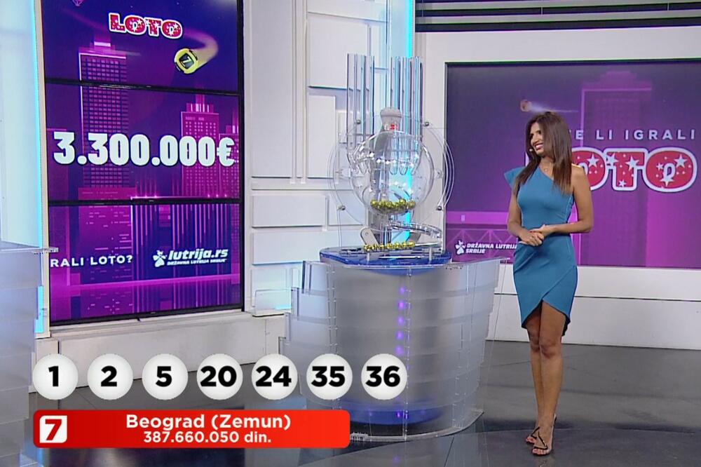 IZVUČENA LOTO SEDMICA: Dobitnik iz Zemuna osvojio 3.300.000 evra