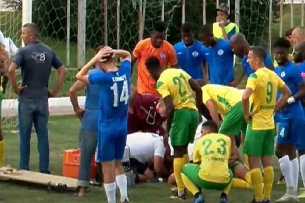 UZNEMIRUJUĆA SCENA! Fudbaler pao u KOMU posle stravičnog sudara sa golmanom! Bori se za život! (VIDEO)