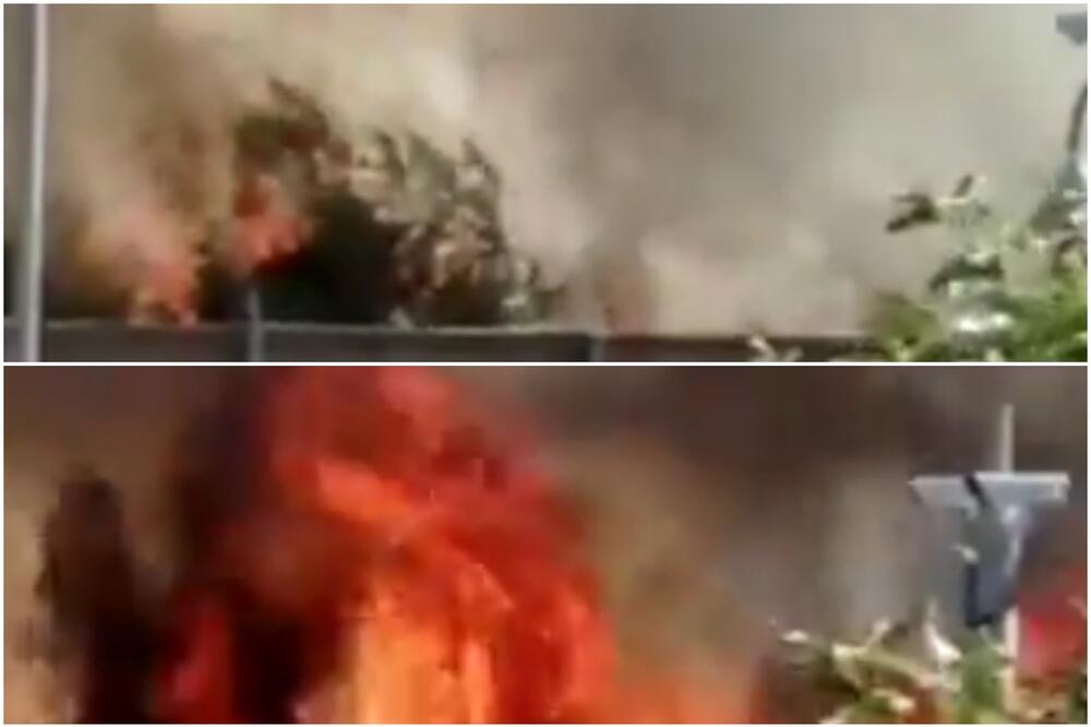 JEZIVA EKSPLOZIJA KOD LONDONSKOG AERODROMA HITROU! Grunulo, pa izbio ogroman požar, 70 vatrogasaca se bori sa buktinjom VIDEO