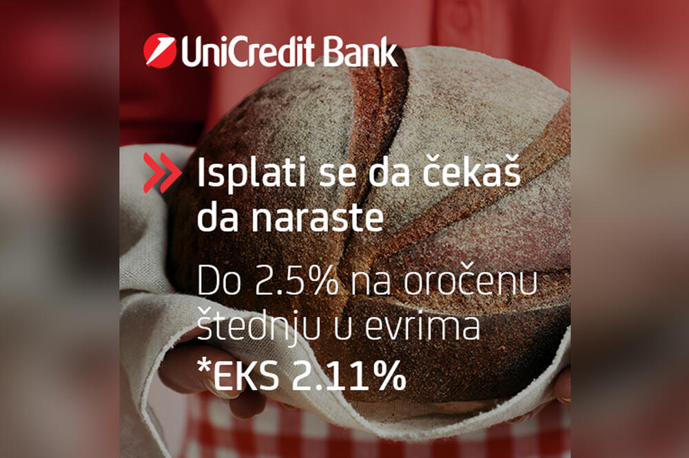 Štednja u UniCredit Banci uz kamatnu stopu do čak 2,5%