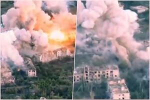 SVE NESTAJE U SEKUNDI: Ovako izgledaju navodni ruski napadi termobaričnim bombama u Donjecku (VIDEO)