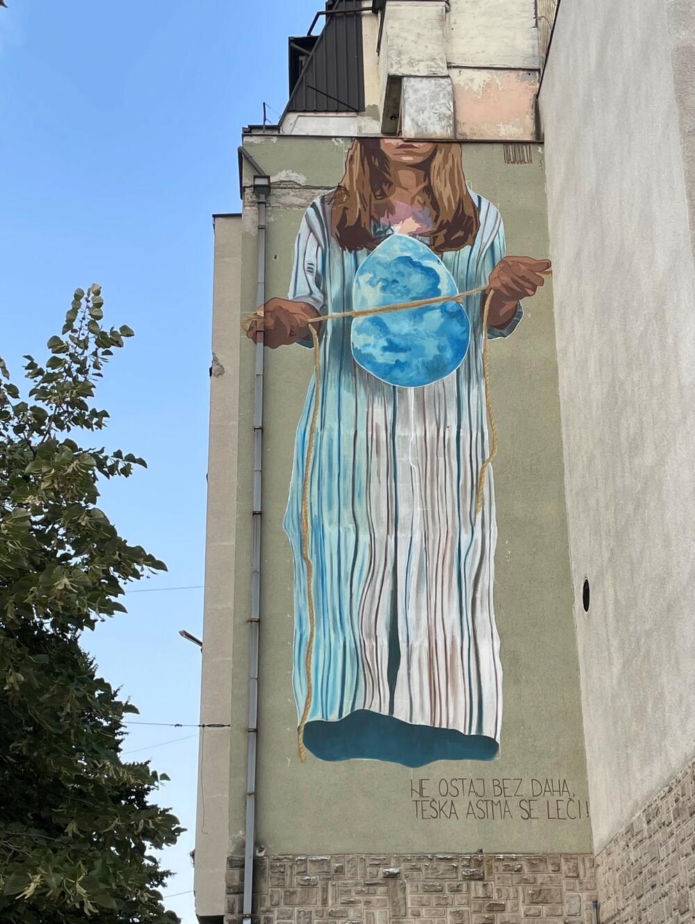 mural, astma, Beograd