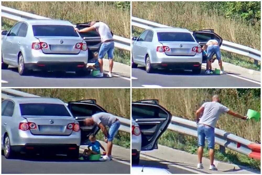 TREBALO BI GA KAZNITI DA VIŠE NIKAD NE SEDNE ZA VOLAN! Snimak oca i deteta na auto-putu izazvao lavinu komentara u Sloveniji VIDEO