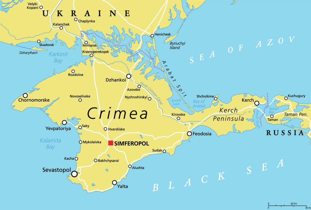 Krim, mapa Krima