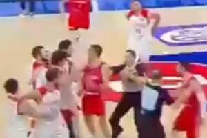 TUČA NA EVROBASKETU! TOTALNI HAOS NA MEČU GRUZIJA - TURSKA: Sudije jedve sprečile da ne dođe do brutalne makljaže (VIDEO)