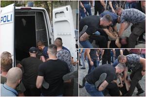 HRVATSKI POLICAJCI NEMAJU MILOSTI: Snimak hapšenja momka sa 2 molotovljeva koktela na protestu u Zagrebu VIDEO