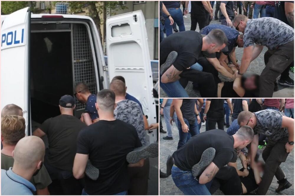 HRVATSKI POLICAJCI NEMAJU MILOSTI: Snimak hapšenja momka sa 2 molotovljeva koktela na protestu u Zagrebu VIDEO