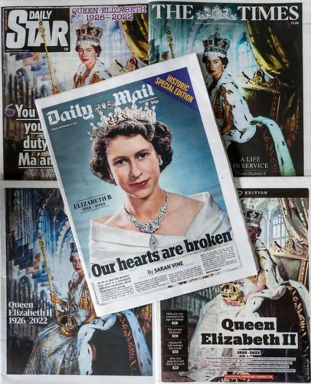 kraljica Elizabeta, mediji, novine