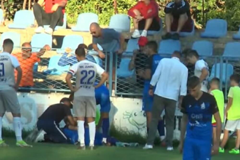HOROR SCENA U HRVATSKOJ: Fudbaler (18) udario GLAVOM U ZID! Šokirani igrači se krstili na terenu! (VIDEO)