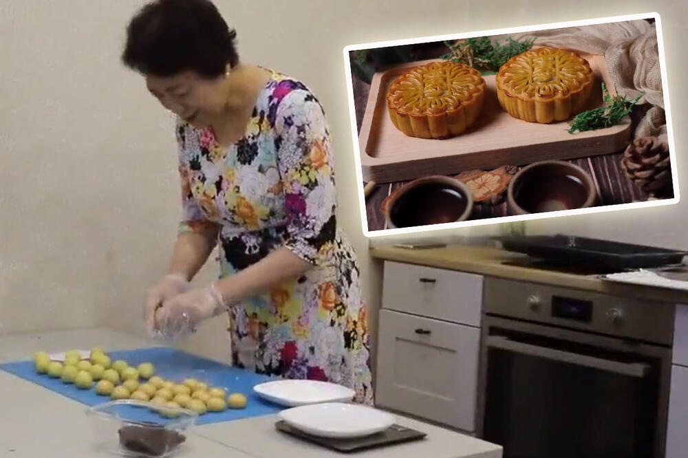 DANAS SAM SPREMILA SVOJE MESEČEVE KOLAČE! Kineska ambasadorka pokazala kako u kuhinji mesi poslasticu za praznik! (VIDEO)