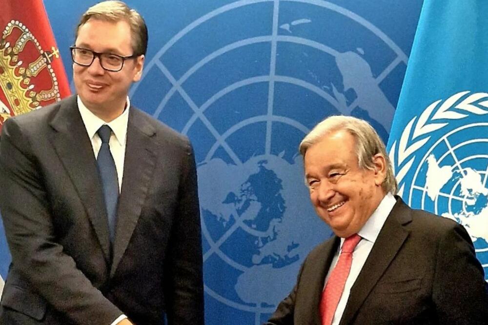 PREDSEDNIK VUČIĆ SA GUTEREŠOM: Podelili smo zabrinutost! Srbija podržava pojačanje uloge UN u svetskoj geopolitičkoj areni (VIDEO)