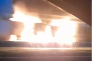 BUKTINJA NA OBILAZNICI OKO BEOGRADA: Zapalio se kamion kod Orlovače, pogledajte vatrenu stihiju (VIDEO)