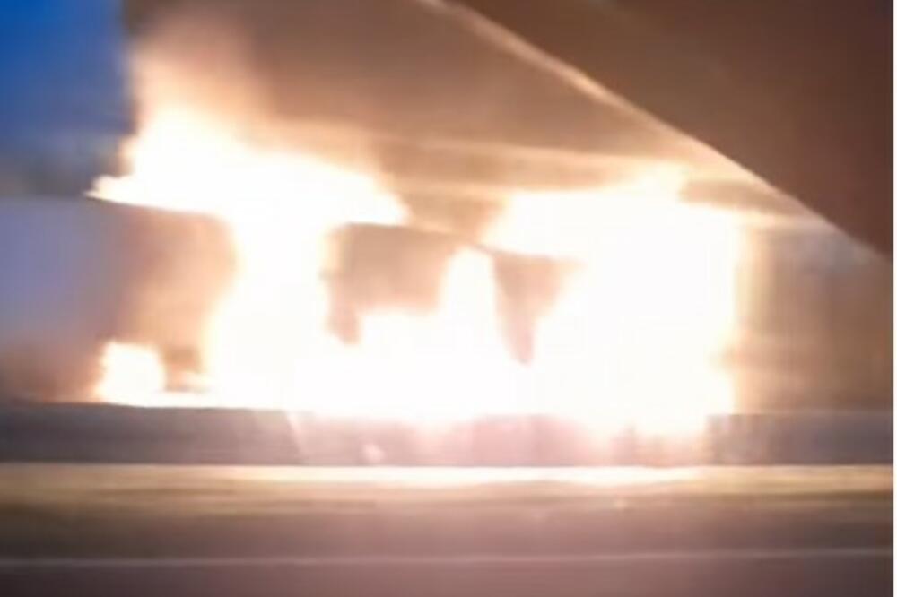 BUKTINJA NA OBILAZNICI OKO BEOGRADA: Zapalio se kamion kod Orlovače, pogledajte vatrenu stihiju (VIDEO)