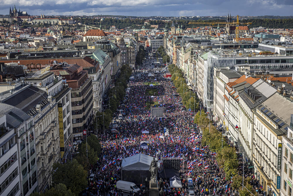 Češka, Prag, Protesti