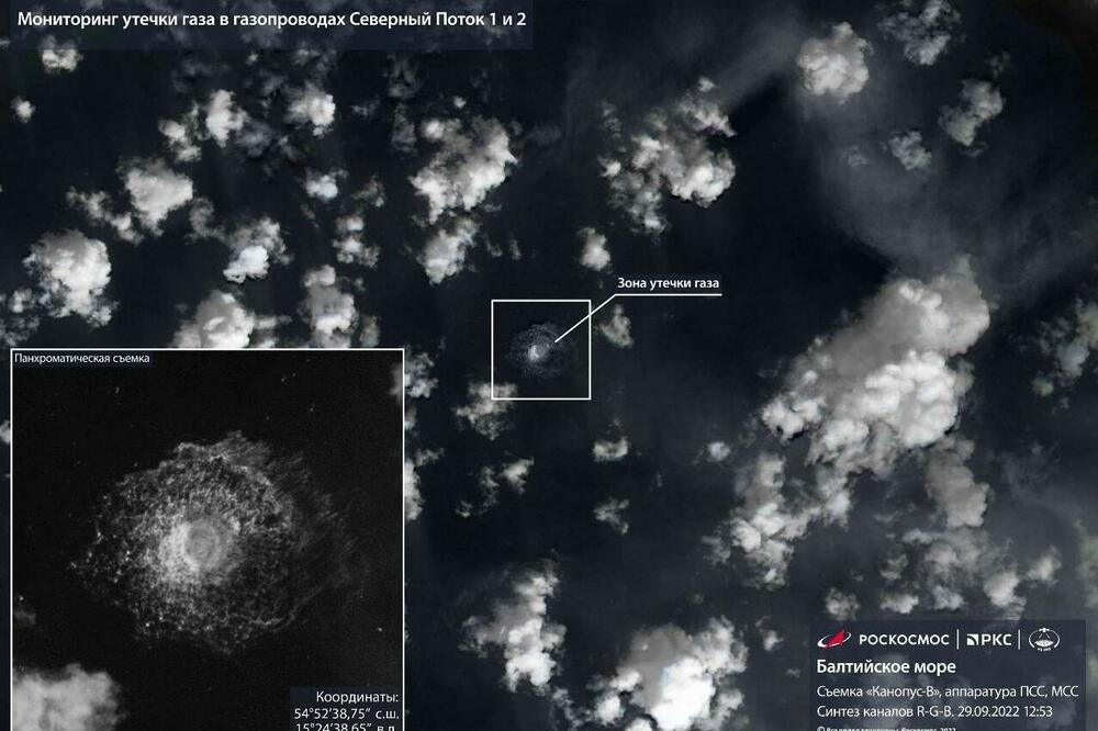 KATASTROFA VIDLJIVA I IZ SVEMIRA: Ruski satelit snimio curenje gasa iz Severnog toka! FOTO