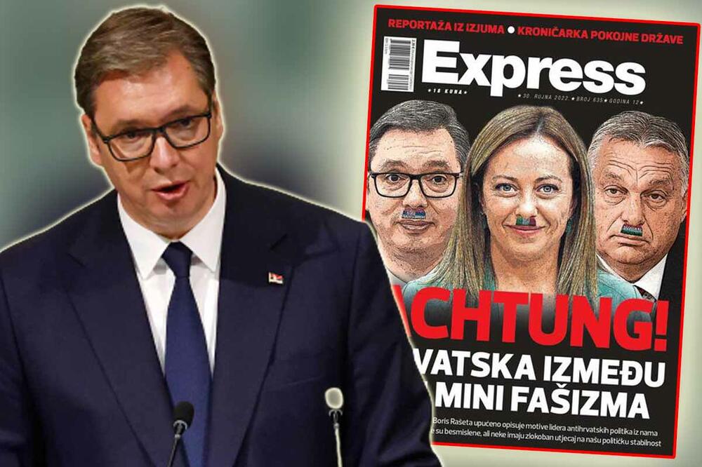 HRVATSKI LIST UPOREDIO VUČIĆA S HITLEROM! Još jedna skandalozna naslovnica u Hrvatskoj: VREĐAJU SRBIJU, ALI I SVE ŽRTVE NACIZMA
