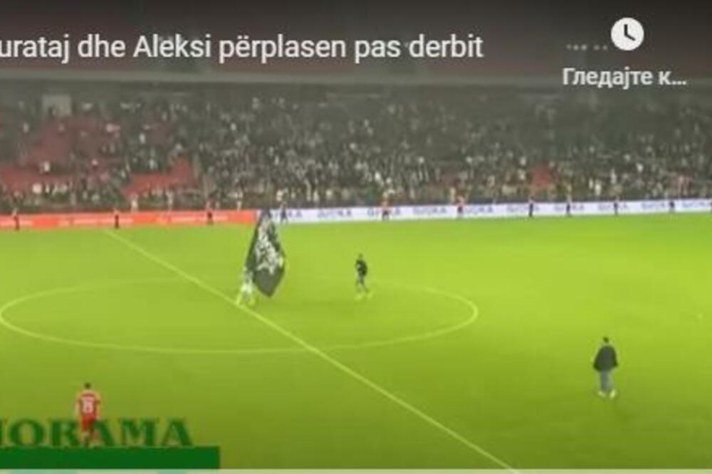 VELIKI SKANDAL U ALBANIJI: Zastava zabodena na sred terena, nastao potpuni HAOS! VIDEO