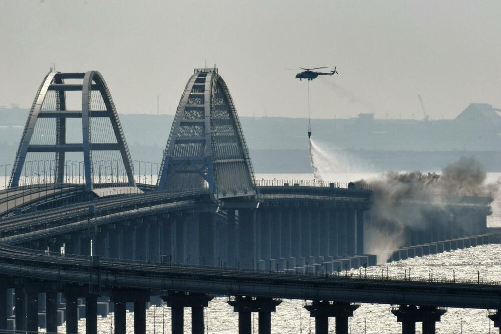 Krim, most, Požar, Rusija