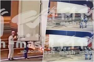 DA LI JE U OVAJ ŠLEPER POSTAVLJEN EKSPLOZIV KOJI JE RAZNEO KRIMSKI MOST? Rusi objavili snimak kamiona! VIDEO