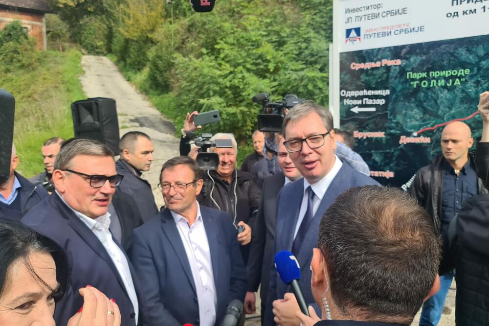 SREĆNO VAM OTVARANJE PUTA! Predsednik Vučić se oglasio posle svečane ceremonije u Raškom okrugu (VIDEO)