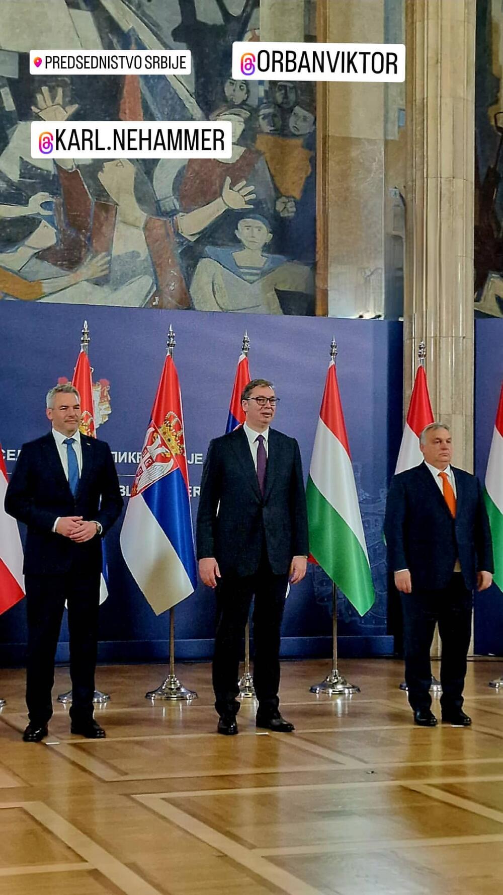 Aleksandar Vučić, Karl Nehamer, Viktor Orban