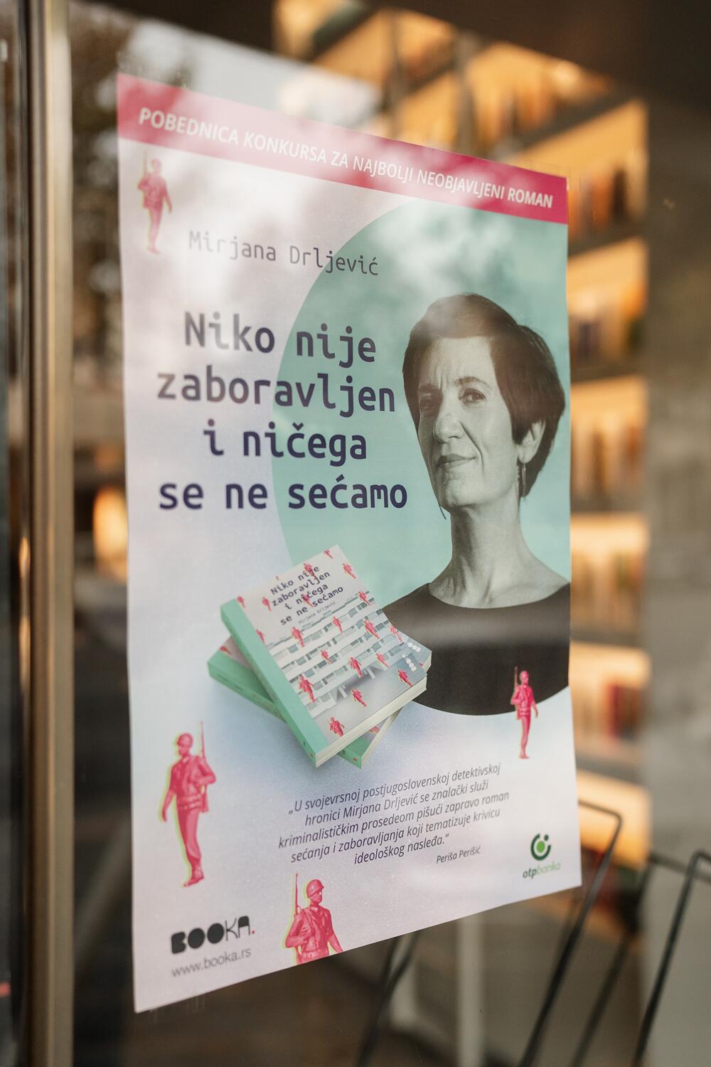 Književni konkurs izdavačke kuće Booka, Mirjana Drljević, roman Niko nije zaboravljen i ničega se ne sećamo