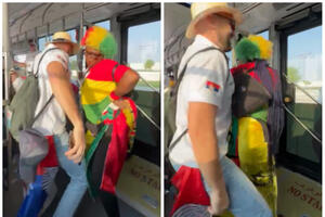 MEŠAJ, MEŠAJ, SAMO MEŠAJ! Zaljuljao se autobus od VRELOG PLESA Srbina sa navijačicom Gane! (VIDEO)