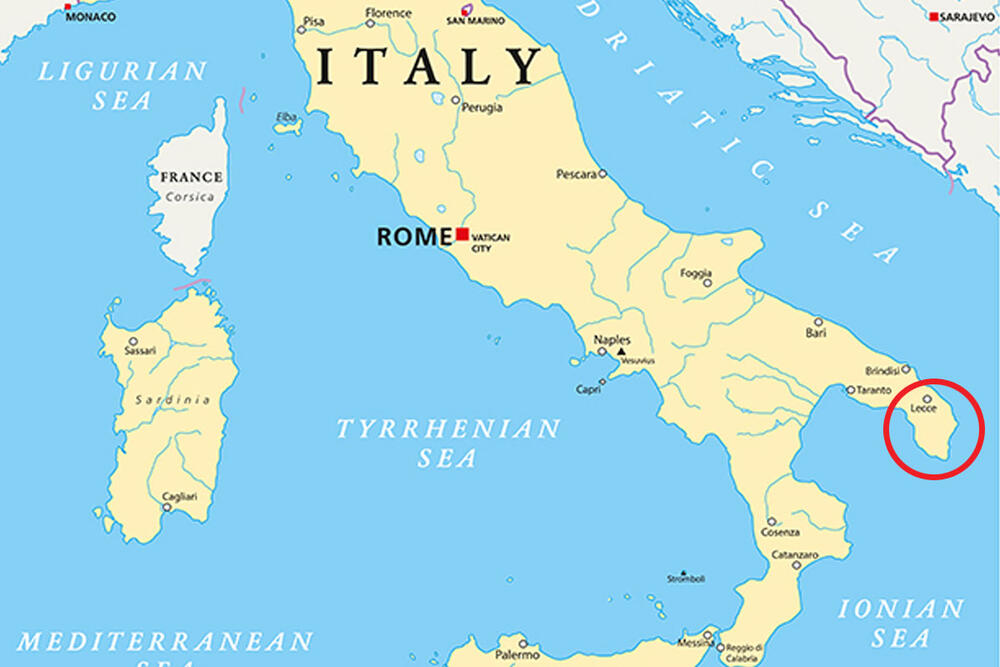 mapa Italjije