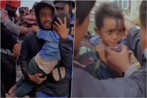 ČUDO NAKON RAZORNOG ZEMLJOTRESA U INDONEZIJI: Dečak preživeo DVA DANA ispod ruševina, zabeležen TRENUTAK kad su ga izvukli (VIDEO)