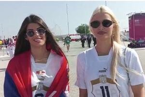 NAJLEPŠA PODRŠKA SA TRIBINA: Kristina Maksimović i Sofija Milošević spremne da bodre Orlove (VIDEO)