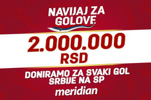 NAVIJAMO ZA GOLEADU PROTIV ŠVAJCARSKE: Meridian svaki gol “Orlova” nagrađuje sa po DVA MILIONA dinara!