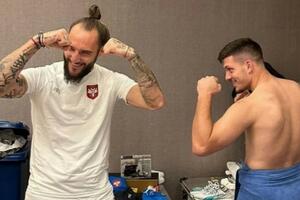 GUDELJ I JOVIĆ FOTKOM ODGOVORILI NA SVE PROZIVKE: Srpski fudbaleri ismejali sve TRAČEVE o tuči! (FOTO)