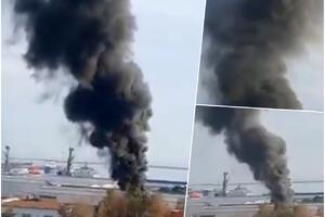EKSPLODIRALA CISTERNA SA NAFTOM U TURSKOJ LUCI SAMSUN: Odjeknula jaka detonacija, a onda se pojavio plamen i gust crni dim!