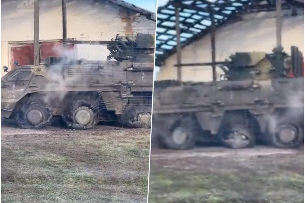 OVAKO IZGLEDA UKRAJINSKI BTR-4 BUKEFAL POSLE OKRŠAJA SA RUSKOM VOJSKOM: Točkovi u dimu posle naletanja na minu! VIDEO