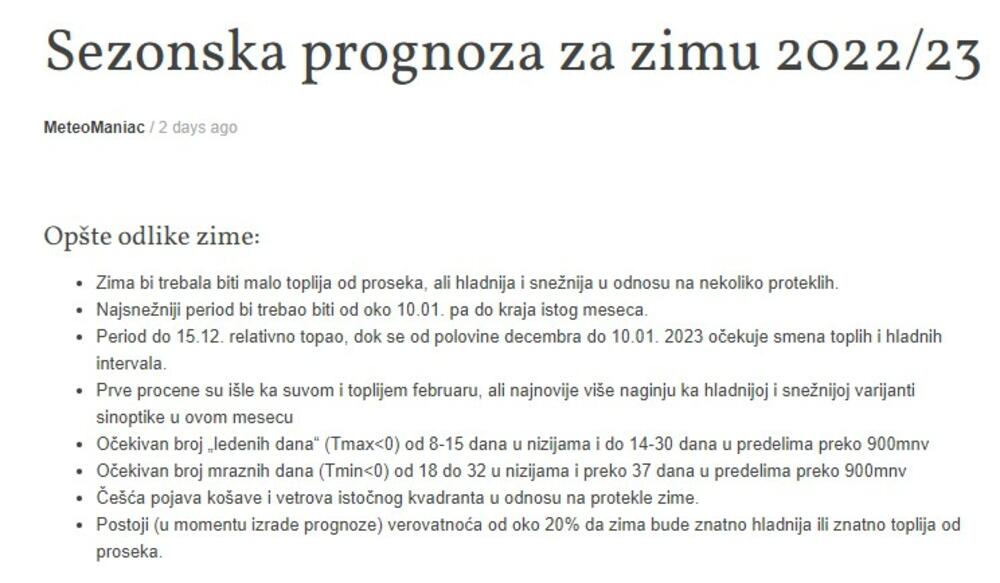 prognoza za zimu 2023., Marko Čubrilo