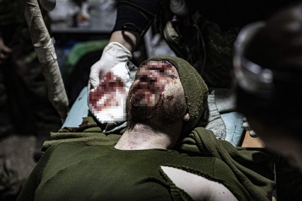 Bakhmut, Ukrajina, ranjeni vojnici