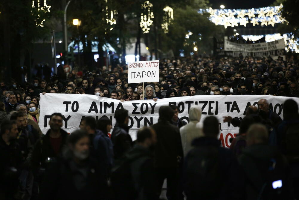 Grčka, demonstracije, protest, ubistvo romskog dečaka