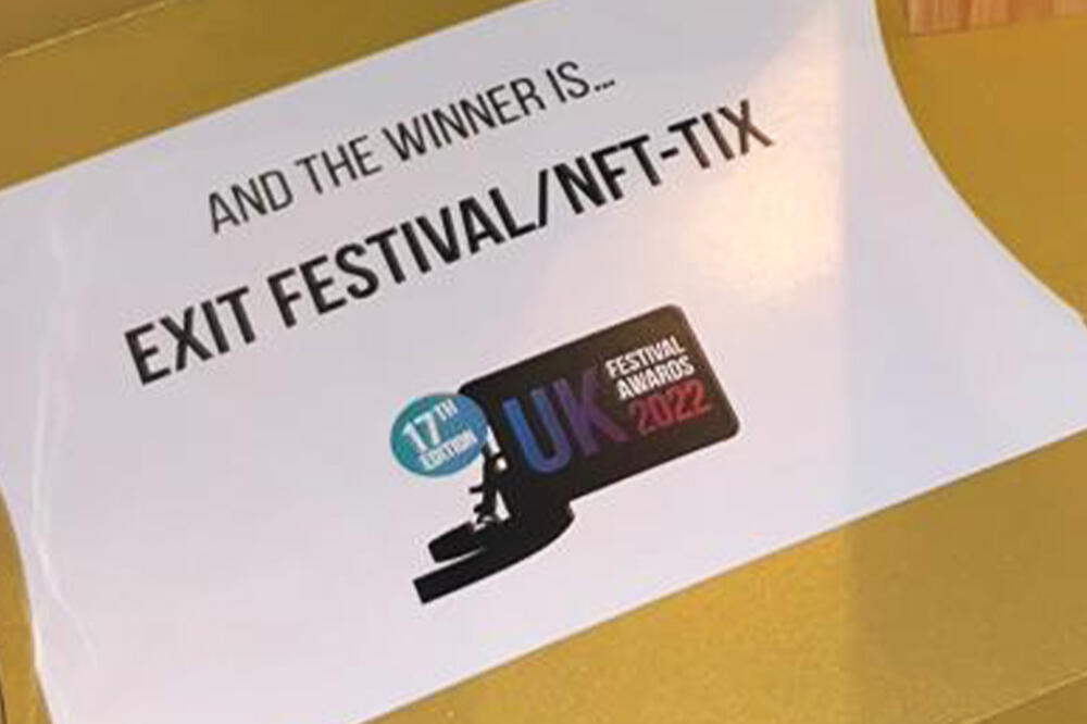 Stigla nova titula za EXIT! U saradnji sa NFT-TiX-om osvojena nagrada za najbolju inovaciju na Britanskim festivalskim nagradama!