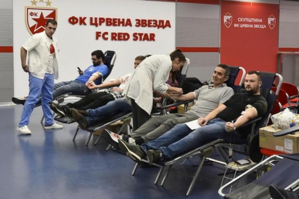 HUMANO CRVENO-BELO SRCE: Veliki odziv navijača Crvena zvezde za dobrovoljno davanje krvi