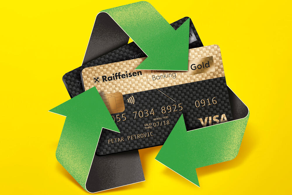 Raiffeisen banka prva na tržištu ponudila platne kartice od reciklirane plastike