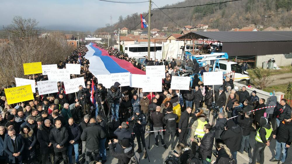 Kosovo, Kosovo i Metohija, KiM, barikade, Rudare, protest