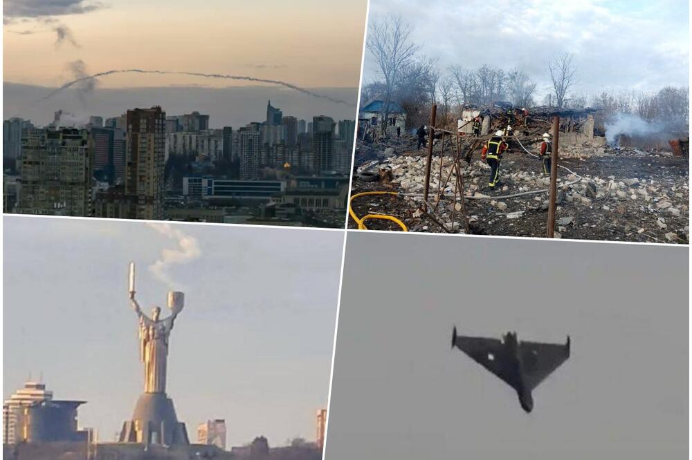 PRVO SU SE POJAVILI BALONI SA JAKIM REFLEKTORIMA, A ONDA SE ČUO ZVUK: Dronovi uništili gimnaziju kod Kijeva! Usledila eksplozija
