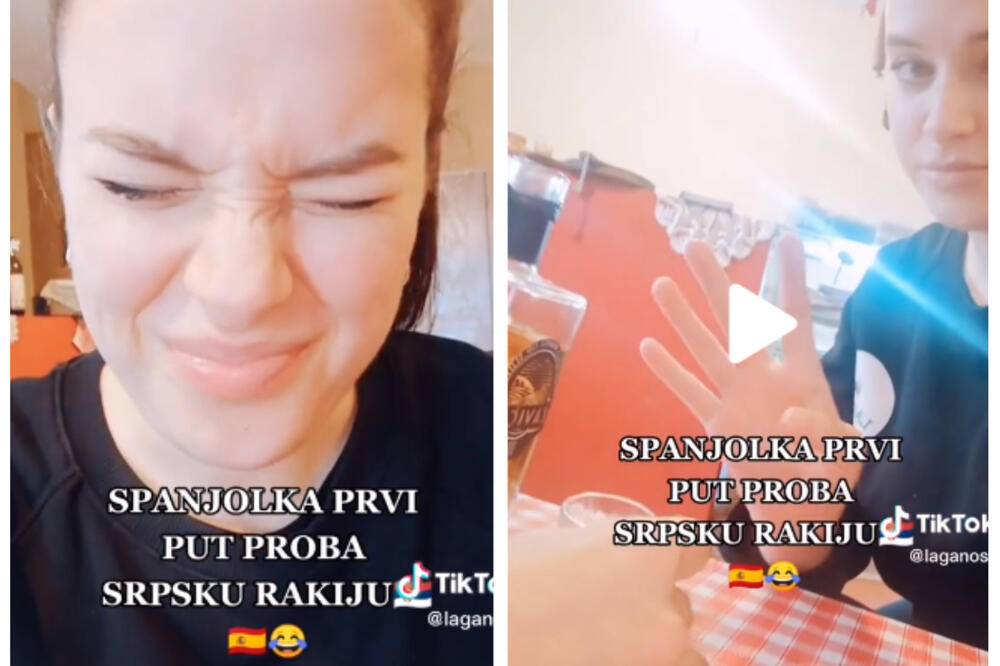 ŠPANKINJA PRED KAMERAMA PRVI PUT PROBALA SRPSKU RAKIJU! Reakcije su hit, a tek kad su joj rekli DA SE PRVO PREKRSTI... (VIDEO)